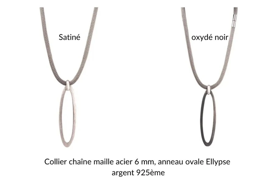 Collier chaîne maille acier