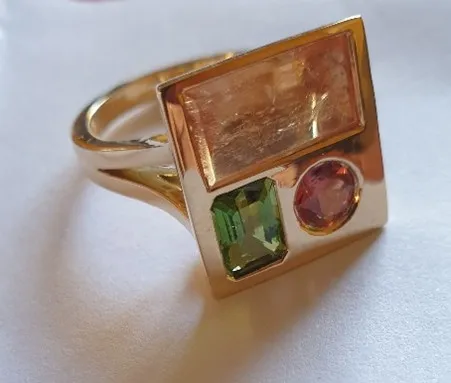 Bague Topaze Tourmaline