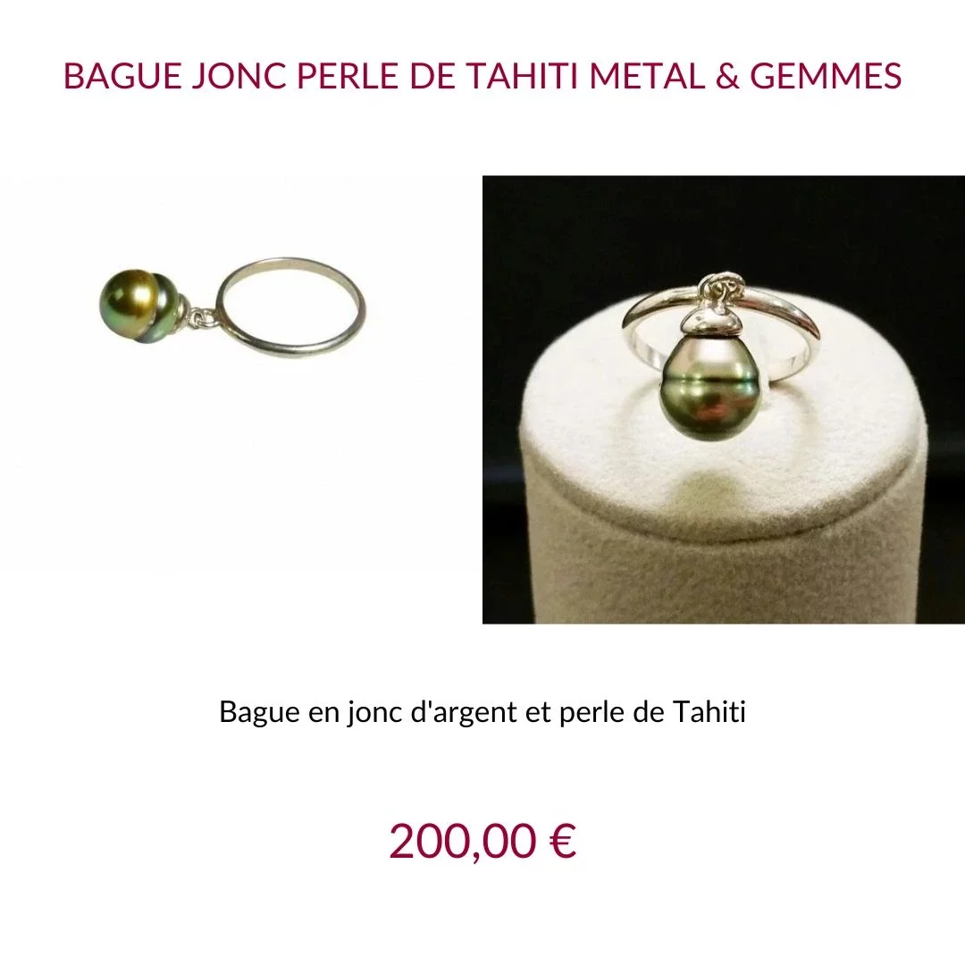 Bague Jonc perle de Tahiti