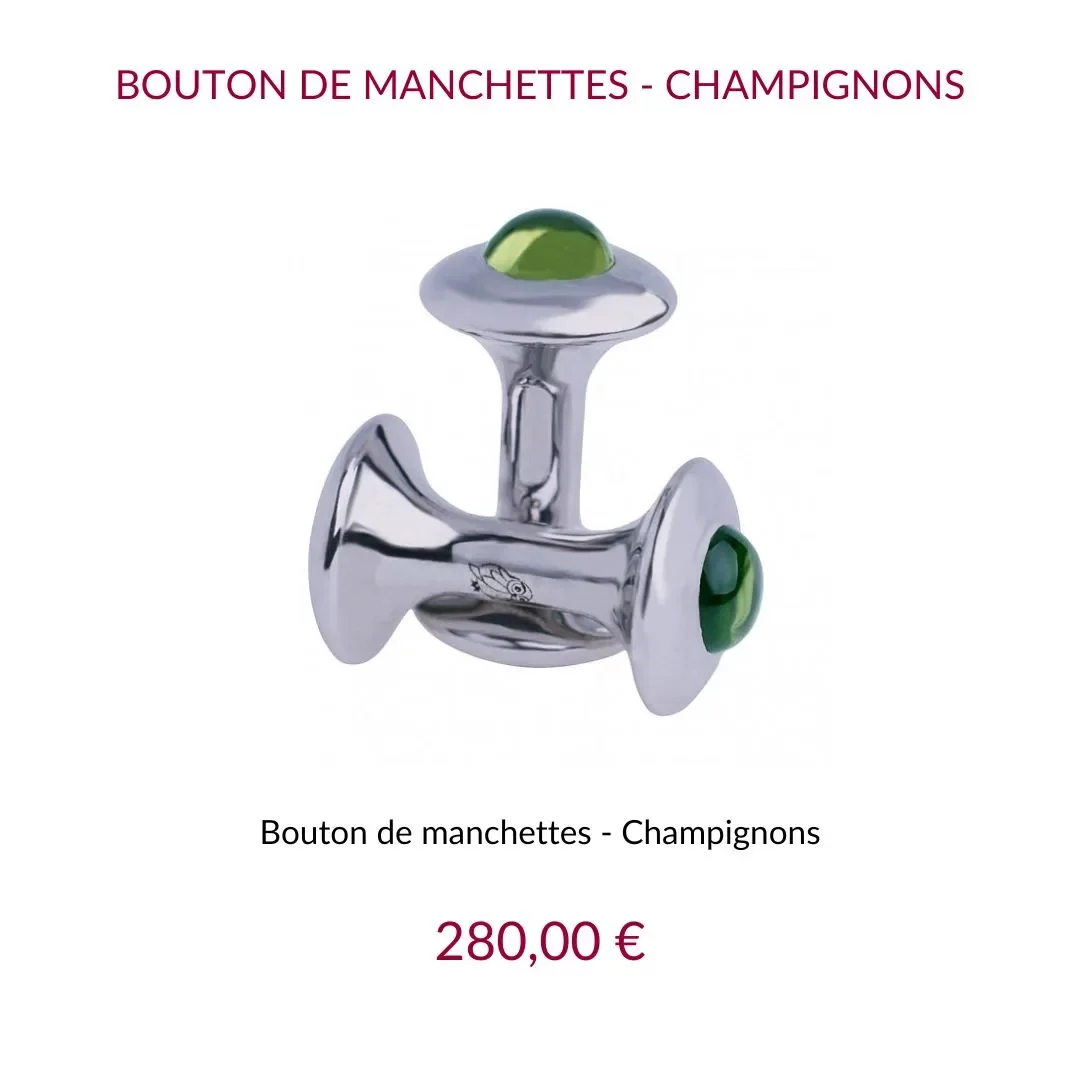 Bouton de manchettes Champignon