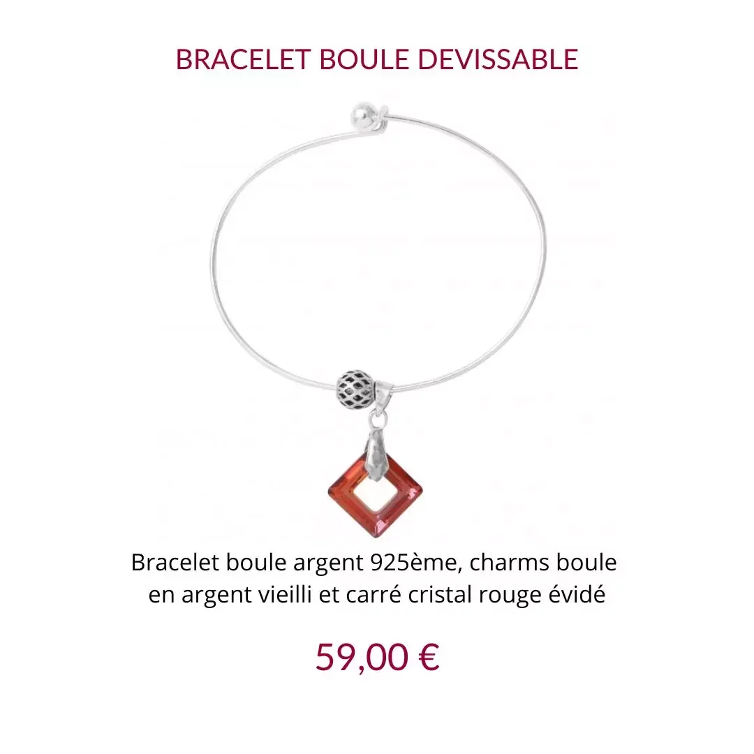 Bracelet boule dévissable