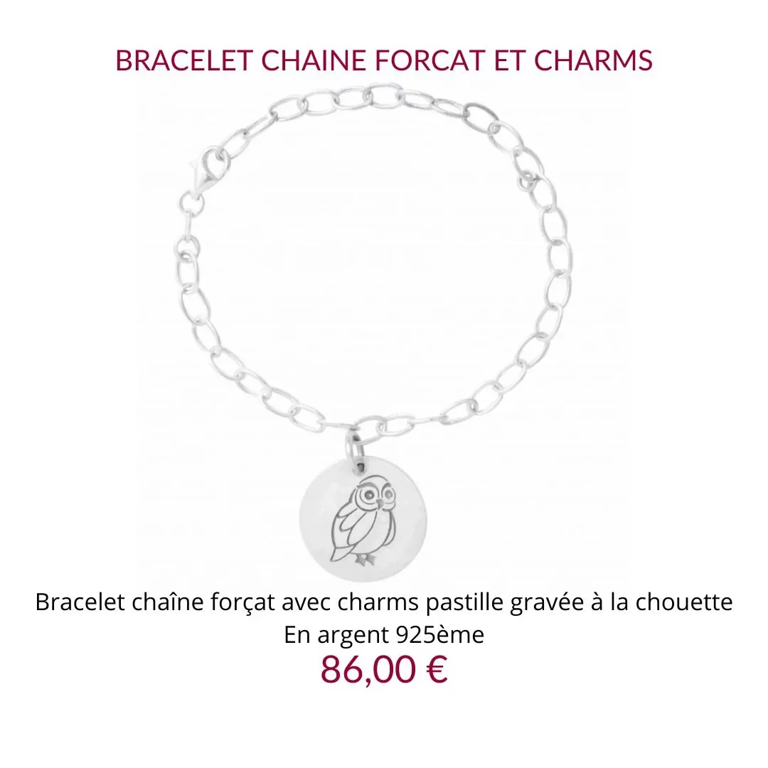 Bracelet chaine forcat et charms