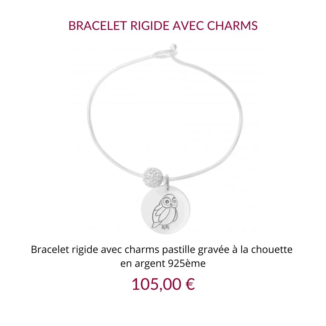 Bracelet rigide avec charms