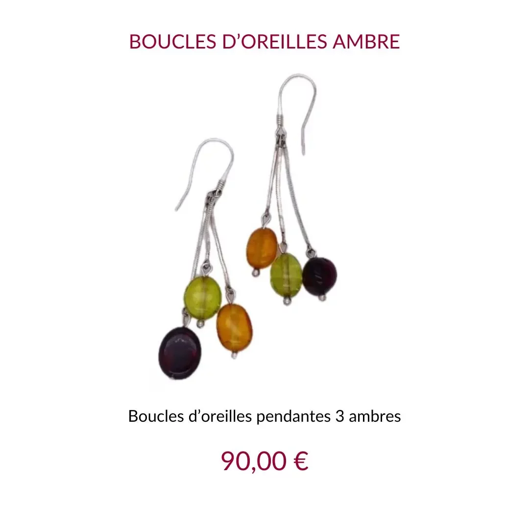 Jez Debugey Boucles d'oreilles ambre