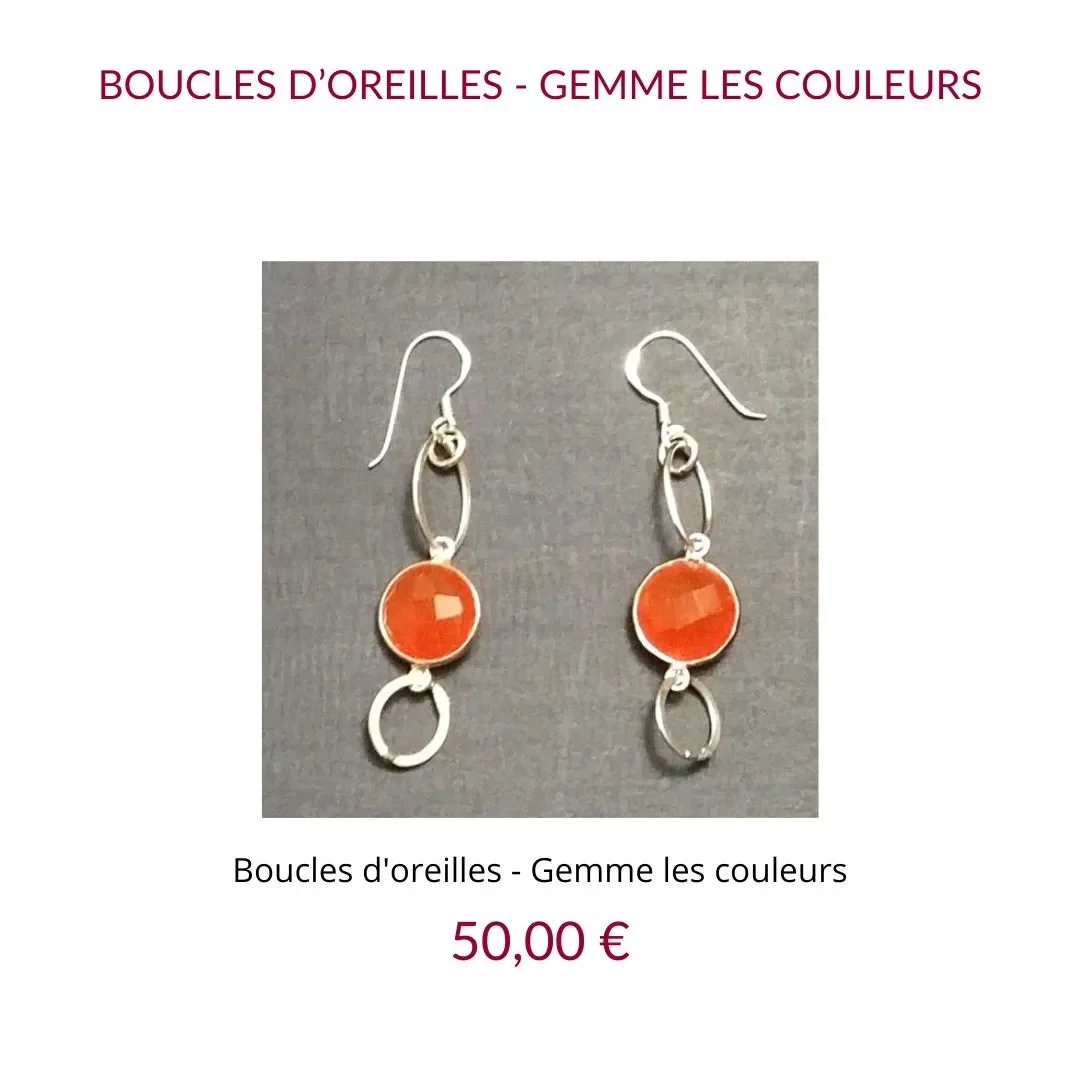 Jez Debugey Boucles d'oreilles gemme - les couleurs