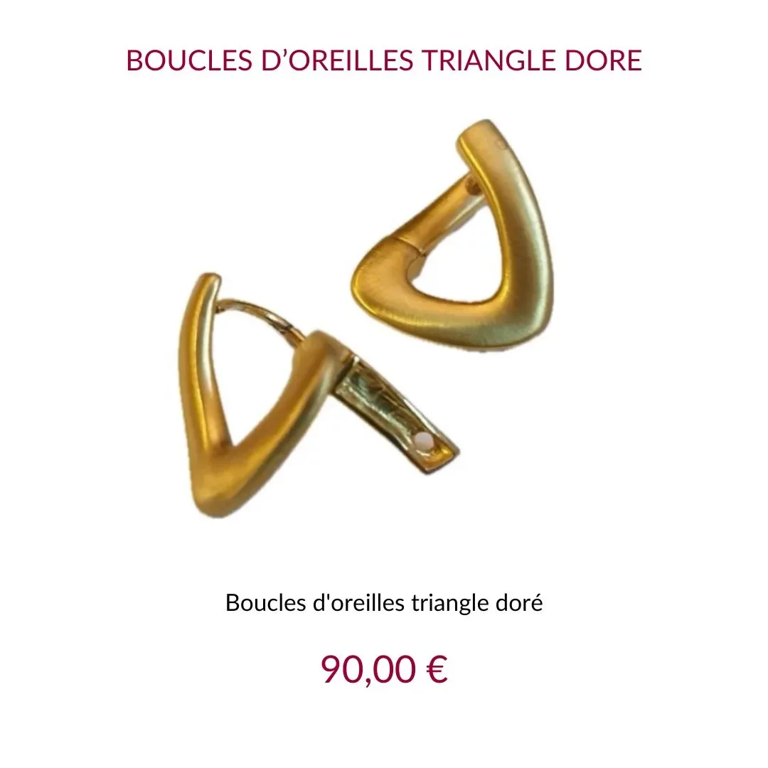 Jez Debugey Boucles d'oreilles triangle d'or