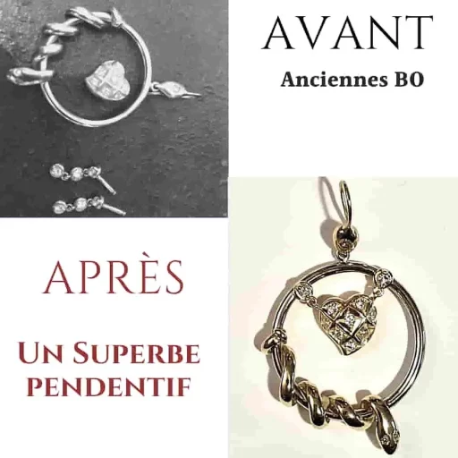 Création d'un pendentif à partir de boucles d'oreilles