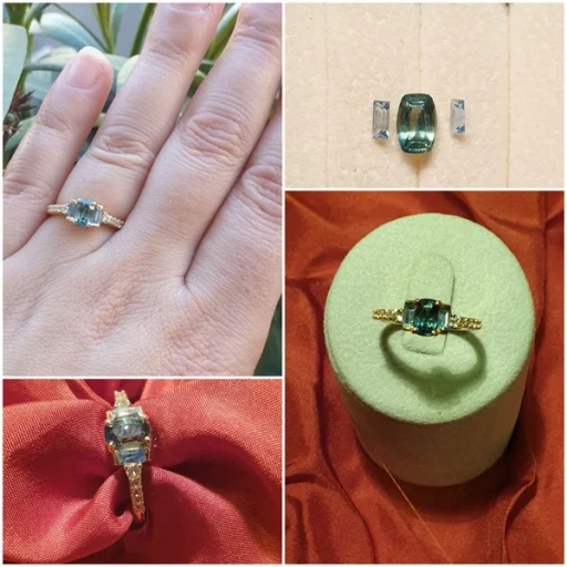 bague de fiançailles saphirs